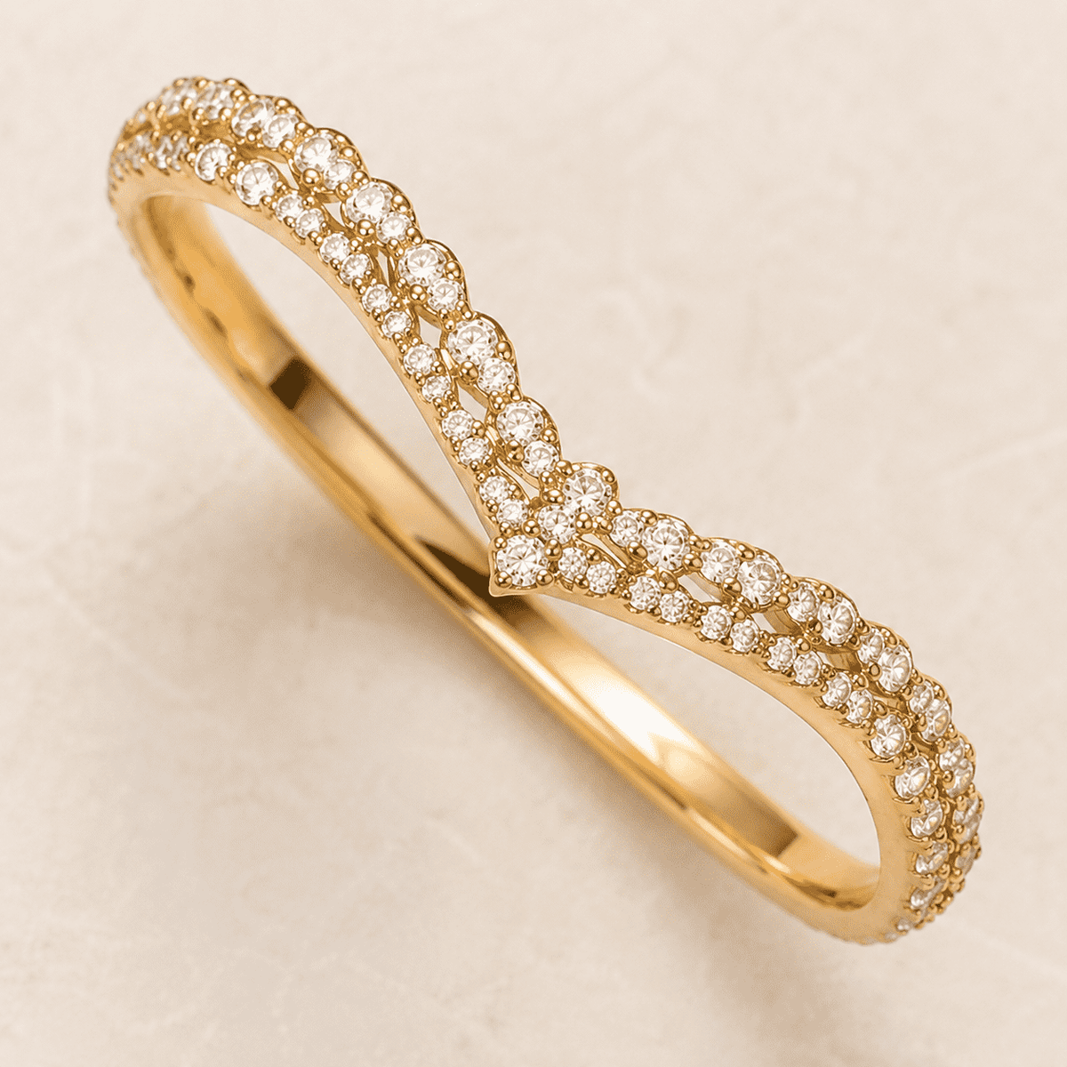 The French Cruller Twist Bangle — Gold Plated Infinity Twist Bangle by House of Zena, styled on model