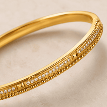The Caviar Bead Bangle — Gold Plated Studline Bangle by House of Zena, close-up detail