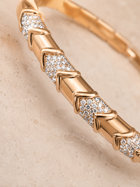 Valenza Chevron Pavé Bangle