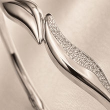 The Melted Butter Wave Bangle — Gold Plated Wave Bangle by House of Zena, close-up detail