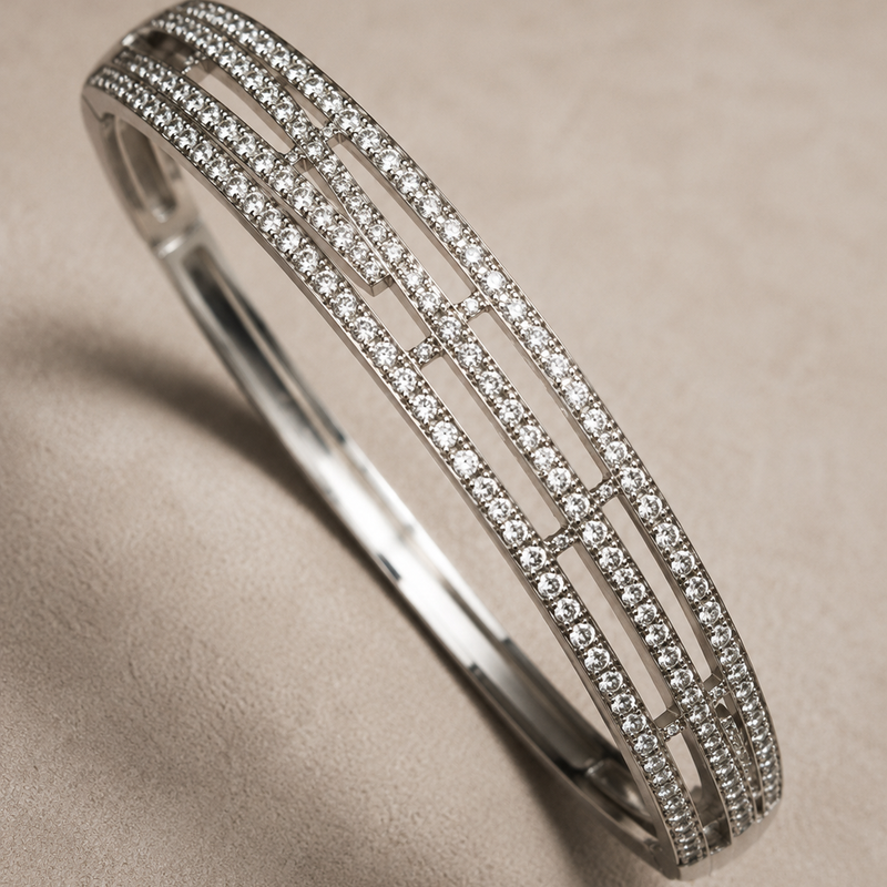 Aurielle Linear Pavé Bangle