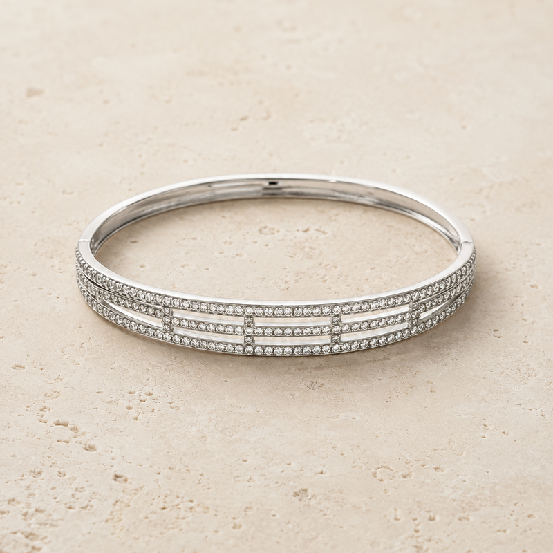 Aurielle Linear Pavé Bangle