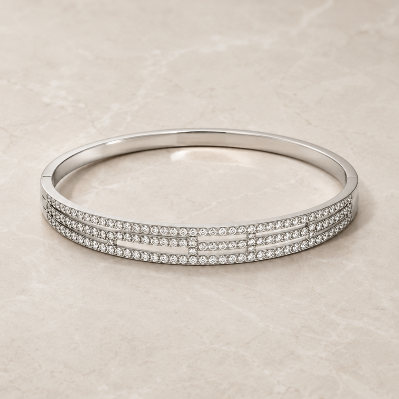 Aurielle Linear Pavé Bangle