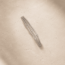 The Dual Lineage Pavé Cuff — Gold Plated Parallel Pavé Bangle by House of Zena, side angle