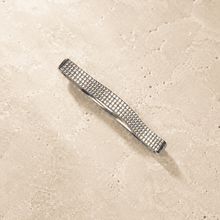 The Drama Queen Sculpted Bangle — Gold Plated Full Pavé Curve Bangle by House of Zena, worn on model