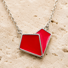 Rouge Duo Pendant Necklace