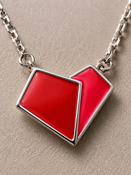 Rouge Duo Pendant Necklace