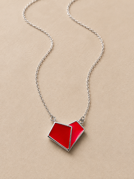 Rouge Duo Pendant Necklace