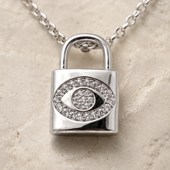 Luna Lock Evil Eye Necklace