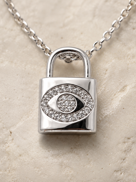Luna Lock Evil Eye Necklace