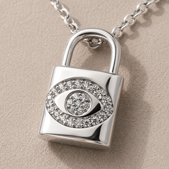 Luna Lock Evil Eye Necklace