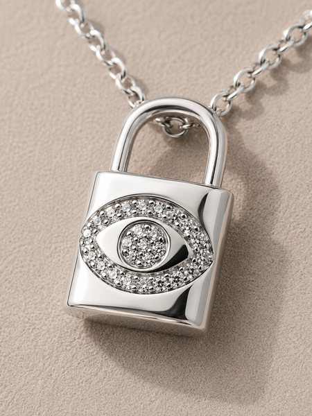 Luna Lock Evil Eye Necklace