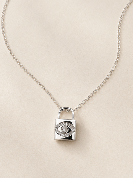Luna Lock Evil Eye Necklace