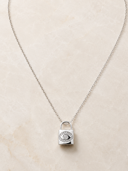 Luna Lock Evil Eye Necklace