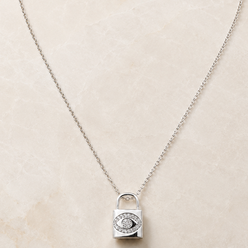 Luna Lock Evil Eye Necklace