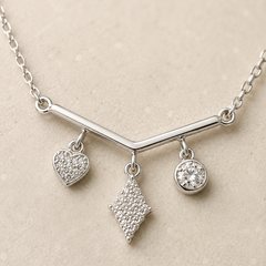 Celestia Charm Drop Necklace