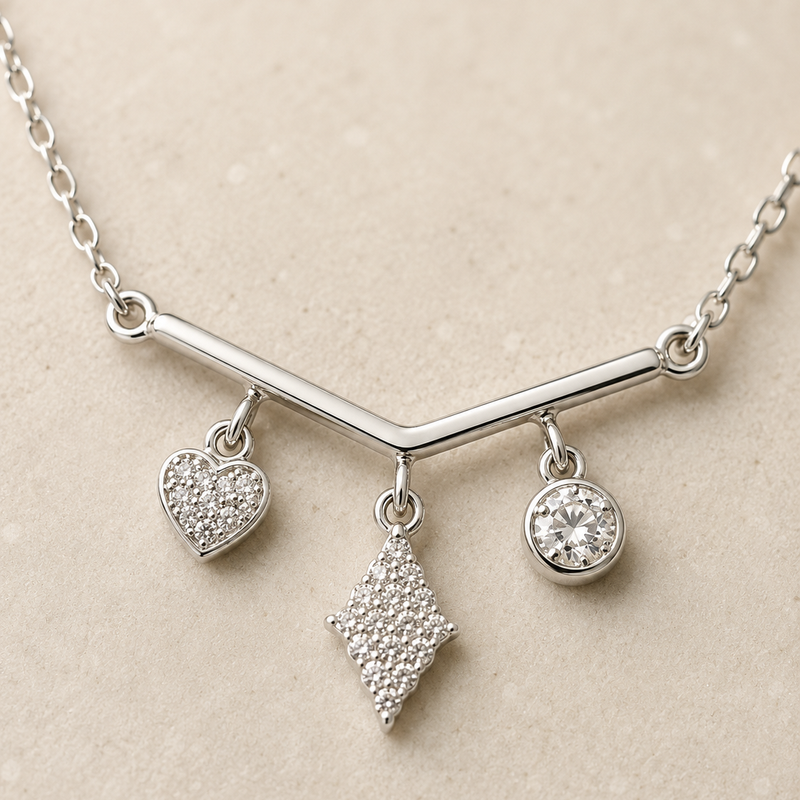 Celestia Charm Drop Necklace