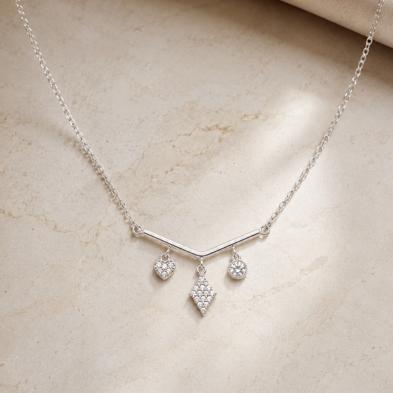 Celestia Charm Drop Necklace