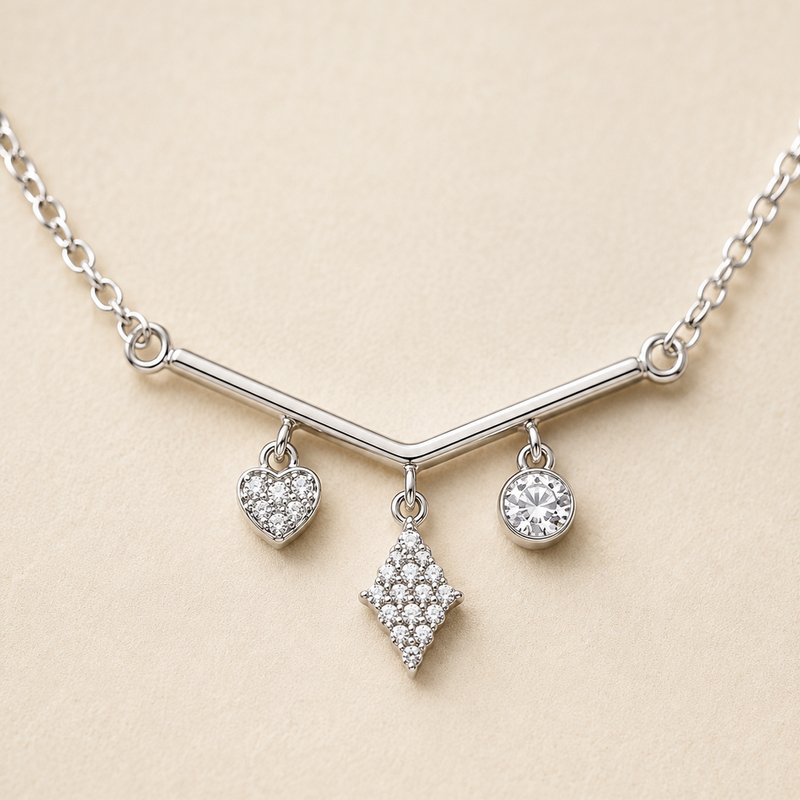 Celestia Charm Drop Necklace