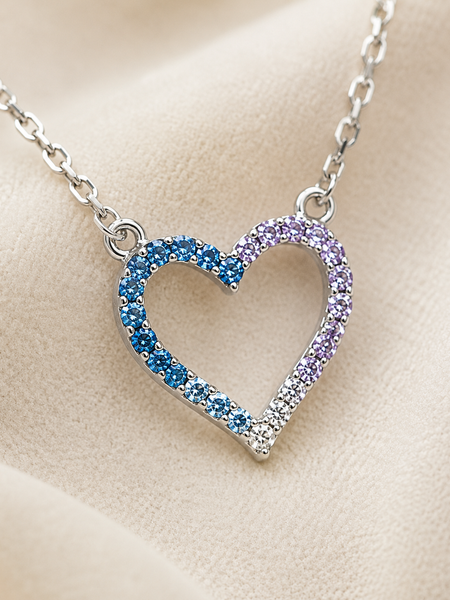 Aurielle Gradient Heart Necklace