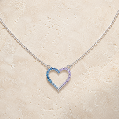 Aurielle Gradient Heart Necklace