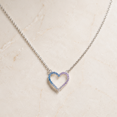 Aurielle Gradient Heart Necklace