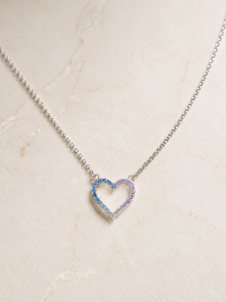 Aurielle Gradient Heart Necklace