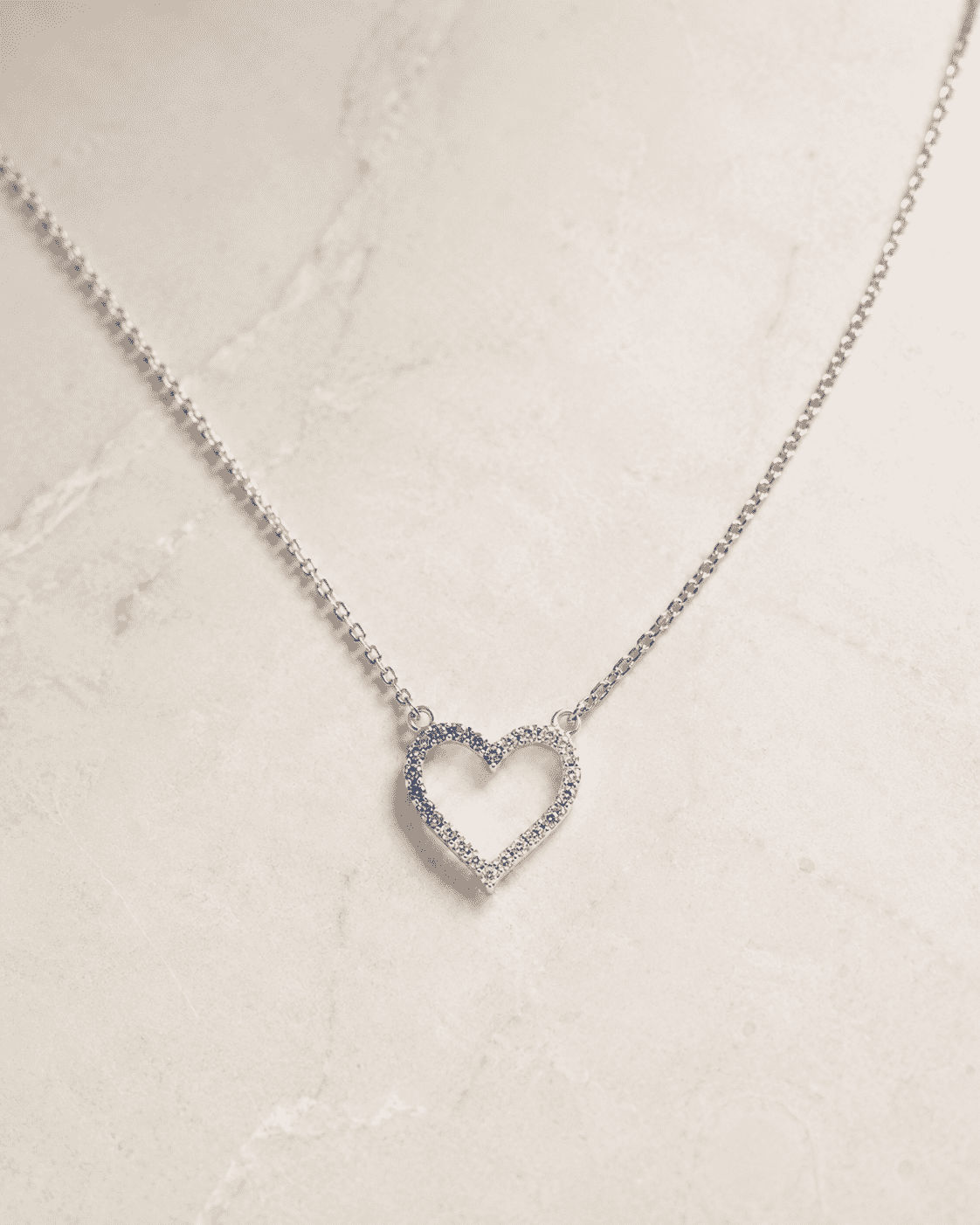The Watermelon Sugar Heart Pendant — Gold Plated Gradient Heart Necklace by House of Zena, side angle