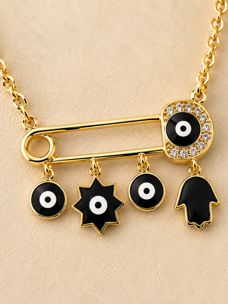 Noir Nazar Charm Necklace