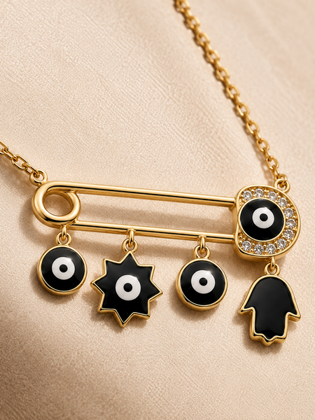 Noir Nazar Charm Necklace