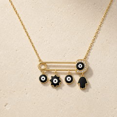 Noir Nazar Charm Necklace