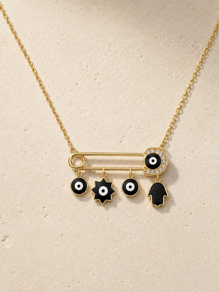 Noir Nazar Charm Necklace