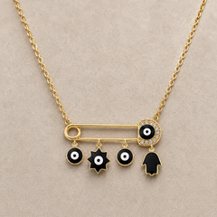 Noir Nazar Charm Necklace