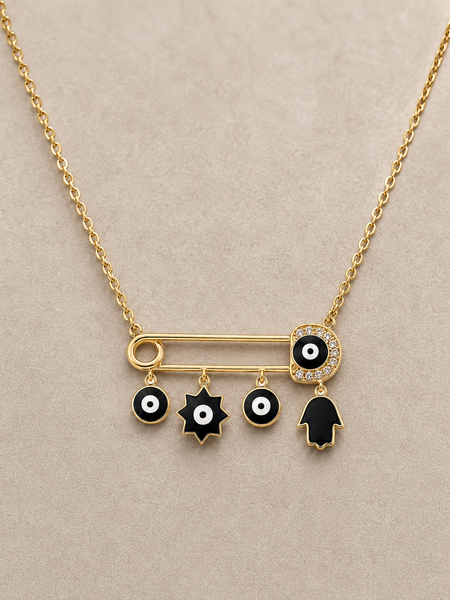 Noir Nazar Charm Necklace