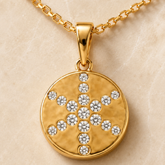 Solara Cross Medallion Necklace