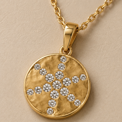 Solara Cross Medallion Necklace