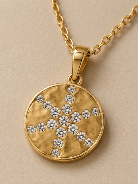 Solara Cross Medallion Necklace