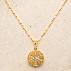 Solara Cross Medallion Necklace