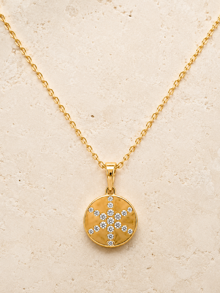 Solara Cross Medallion Necklace
