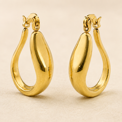 Aurelia Sculpt Hoop Earrings