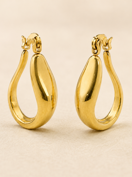 Aurelia Sculpt Hoop Earrings