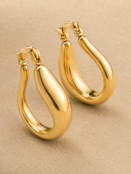 Aurelia Sculpt Hoop Earrings