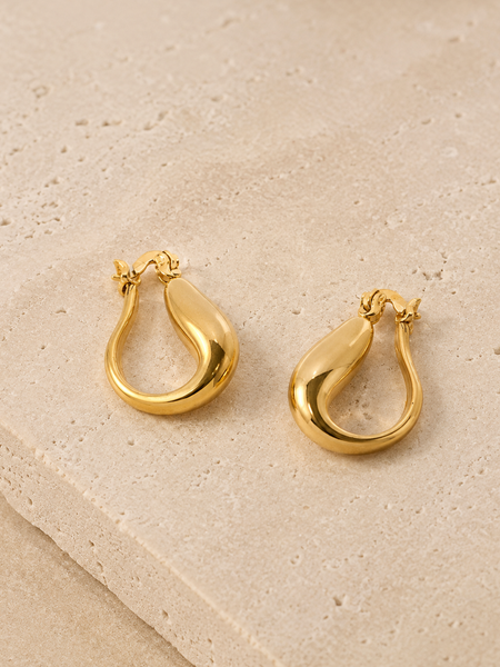Aurelia Sculpt Hoop Earrings