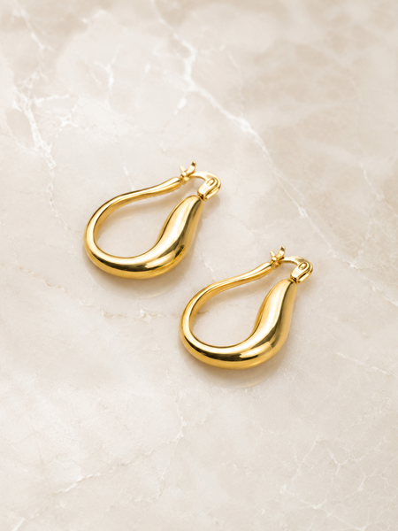 Aurelia Sculpt Hoop Earrings