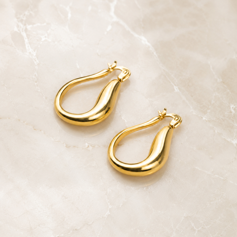 Aurelia Sculpt Hoop Earrings