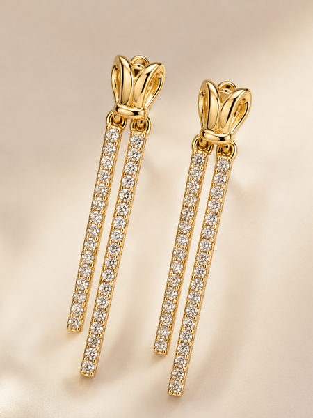 Liora Dual Drop Earrings