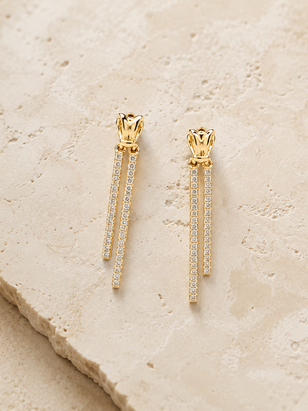 Liora Dual Drop Earrings