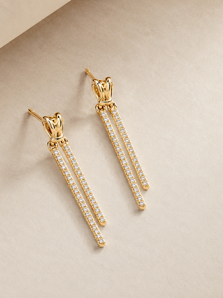 Liora Dual Drop Earrings