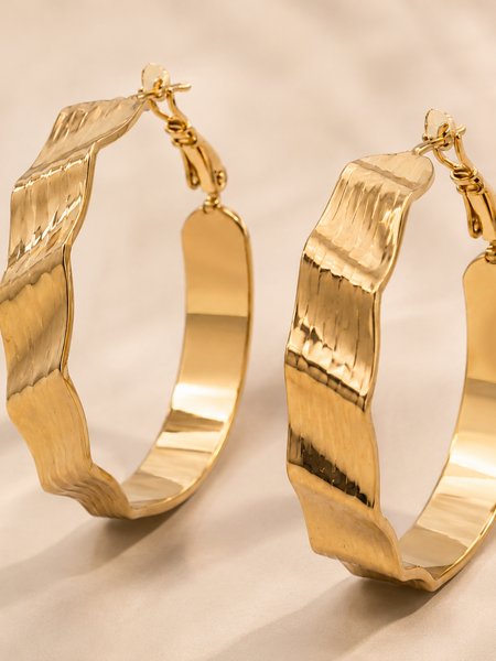 Auric Wave Hoops