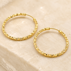 Solara Textured Hoops